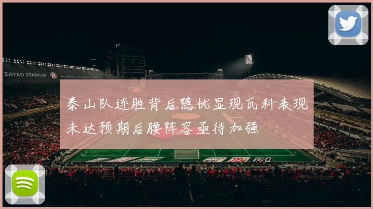 泰山队连胜背后隐忧显现瓦科表现未达预期后腰阵容亟待加强